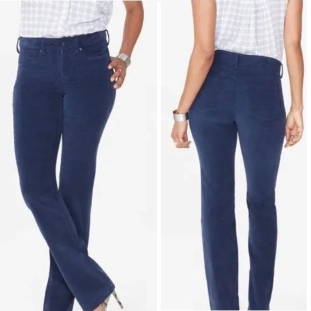 NWT NYDJ - Marilyn Velveteen Pants Blue